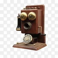 老式木质电话机