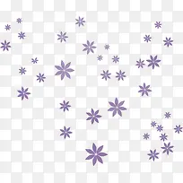 紫色漂浮花瓣矢量图