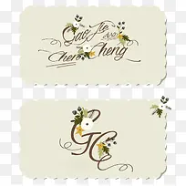 婚礼logo卡片
