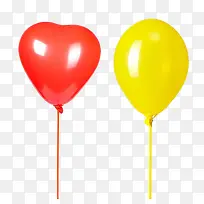 红色和黄色气球