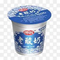 蓝色老酸奶包装