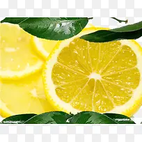 黄色柠檬片立体素材