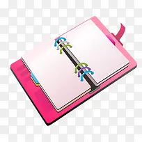 矢量粉色笔记本