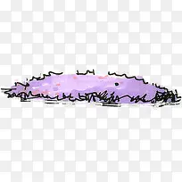 紫色彩绘高清合成效果草丛