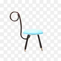 青色软式坐垫凳子