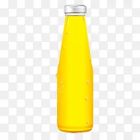 矢量黄色橙子瓶子