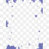 矢量紫色花朵边框