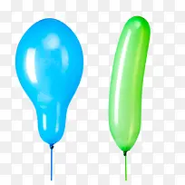 蓝色和绿色气球