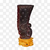 犀角仿古神兽杯