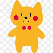 卡通黄猫矢量图