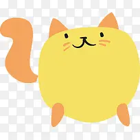 卡通黄猫矢量图