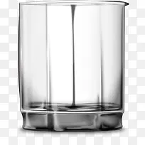 灰色透明玻璃杯