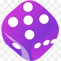 紫色创意手绘色子