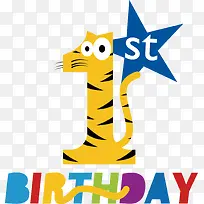 狮子一岁生日蛋糕