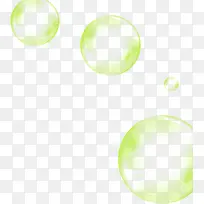绿色圆润卡通气泡设计