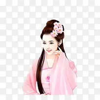 闭月羞花古风美女