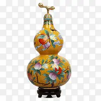 黄葫芦珐琅花瓶