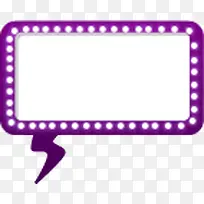 紫色边框白色圆点对话框