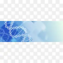 蓝色DNA分子banner背景