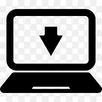 下载下来的箭头符号在笔记本电脑的屏幕图标