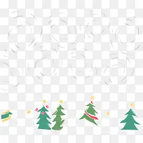 圣诞树装饰背景矢量图