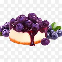 实物蓝莓果酱蛋糕