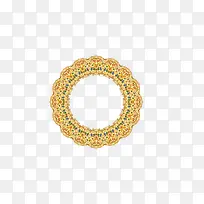 金色雕花圆环