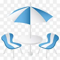 太阳伞和椅子图标
