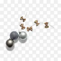 圣诞节铃铛蝴蝶结素材
