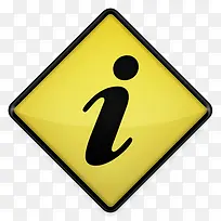 信息黄色道路标志图标