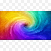彩虹色渐变漩涡壁纸