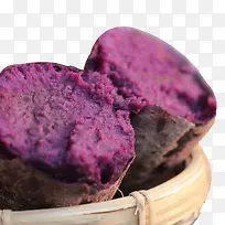 掰开的紫薯