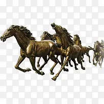 马匹铜铸雕塑海报
