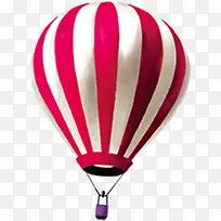 近景红色条纹热气球