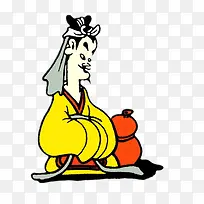 拿着葫芦的道士