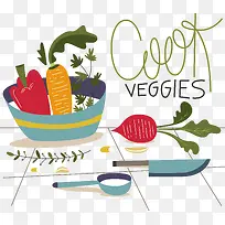 蔬菜插画素材