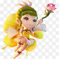 Q版金黄蝴蝶少女