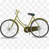 军绿色脚踏车