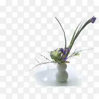 紫色花卉葫芦花瓶