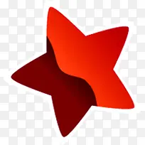 红色的立体感五角星元素