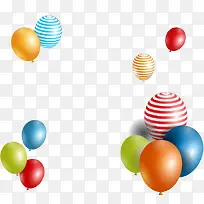 多彩简约气球漂浮素材