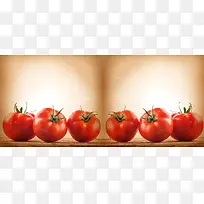 怀旧纸张与新鲜西红柿摄影高清图片