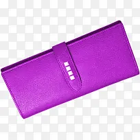 紫色皮具钱包购物