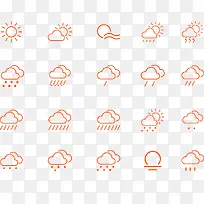 简单版的橙色天气图标