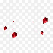 几何立体红色块