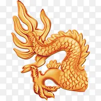 金色神龙尾巴手绘