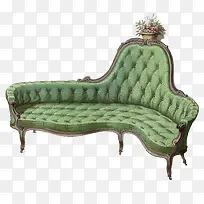 法国皇室绿色长沙发