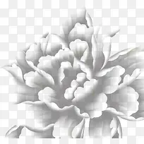 高清摄影海报白色剪纸花朵设计