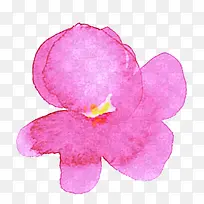 粉色水印花卉儿童海报