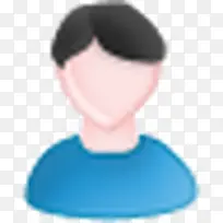 男性用户白色蓝色黑色图标